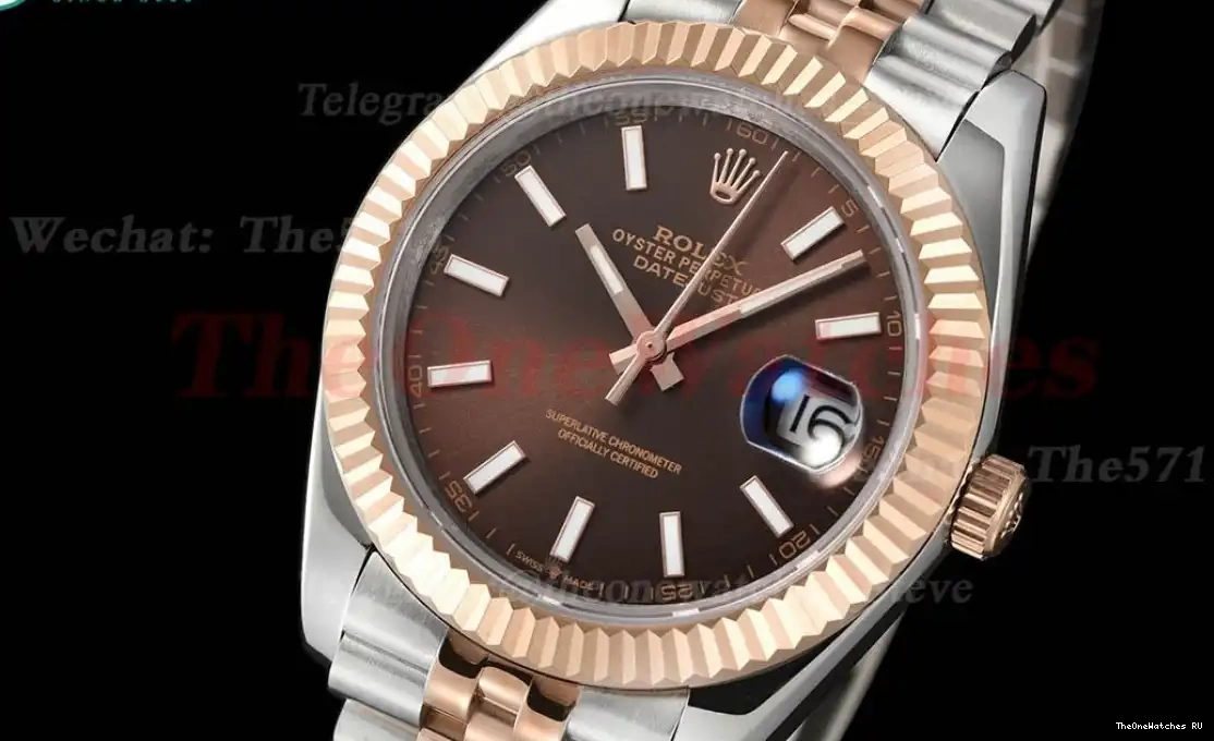 Stk Datejust MY8215 126331 RG GDF SS Brown Jub 41mm 0426